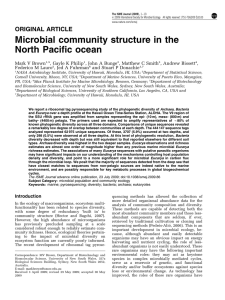 Microbial community structure in the<br />North Pacific ocean