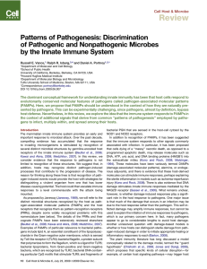 Patterns of pathogenesis: discrimination of pathogenic and nonpathogenic microbes by the innate immune system.