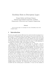 Euclidian Roles in Description Logics