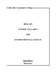BIOL-103: Environmental Science