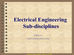 Electrical Engineering Sub Discipline