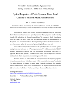 Optical Properties of Finite Systems: From Small Clusters to Million-Atom Nanostructures