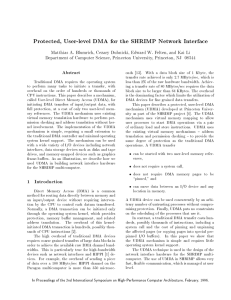 Protected, User-Level DMA for the SHRIMP Network Interface