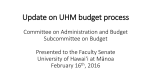 CAB Presentation on UHM Budget Process for UH MFS meeting 2/16/16