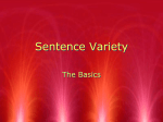 Sentence Variety PPT