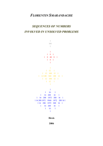 Sequences of Numbers Involved in Unsolved Problems, Hexis, 1990, 2006