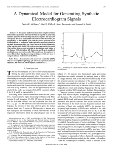 A dynamical model for generating synthetic electrocardiogram signals