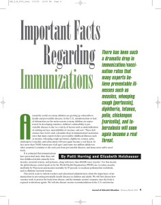 Important Facts Regarding Immunizations