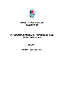 Influenza Pandemic Readiness and Response Plan (Draft)