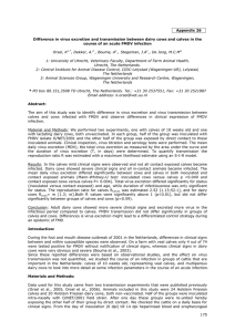 Difference in virus excretion and transmission between dairy cows and calves in the course of an acute FMDV infection