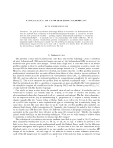 Cohomology of cyro-electron microscopy