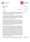 Letter from Bob Ward to Peter Lilley, 1 October 2013