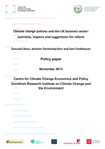 Climate change policies and the UK business sector Nov2013 (opens in new window)