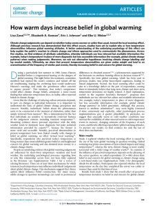 How warm days increase belief in global warming.