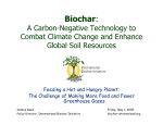 "Biochar: A Carbon-Negative Technology to Combat Climate Change an Enhance Global Soil Resources"