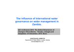 KAMPATA 2010 The Influence of International Water Governance on Water Management in Zambia