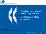Carmel Cahill, Volatility in agricultural commodity markets: Towards some policy responses
