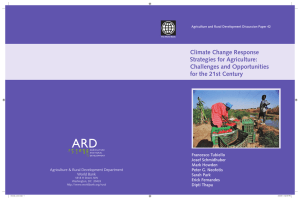Climate change response strategies for agriculture: Challenges and opportunities for the 21st century