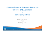 Climate change and genetic resources for food and agriculture – some perspectives