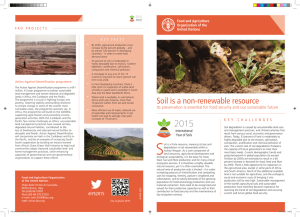 Soil is a non-renewable resource and its preservation is essential for food security