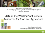 State of the World’s Plant Genetic Resources for Food and Agriculture