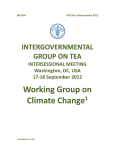 Working Group on Climate Change - Submitted by India
