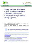 Using Marginal Abatement Cost Curves (MACC) to realize the economic appraisal of Climate Smart Agriculture policy options
