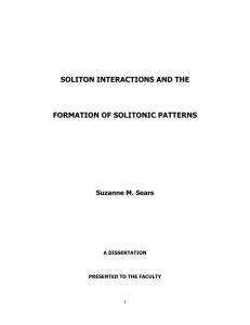 Soliton Interactions and the Formation of Solitonic Patterns