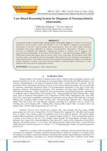 Case-Based Reasoning System for Diagnosis of