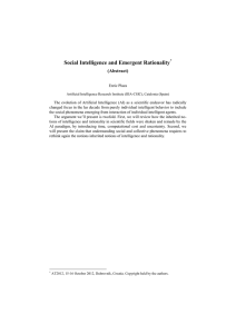 Social Intelligence and Emergent Rationality