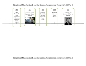Timeline (Max Reinhardt and WWII)
