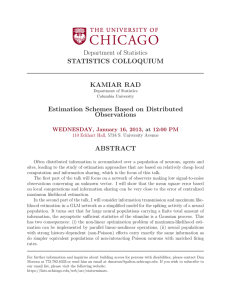 Estimation Schemes Based on Distributed Observations