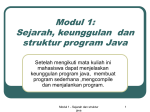 Modul 1: Sejarah, keunggulan dan struktur program Java