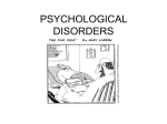 PSYCHOLOGICAL DISORDERS AND THERAPIES