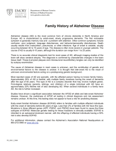 Family History of Alzheimer Disease