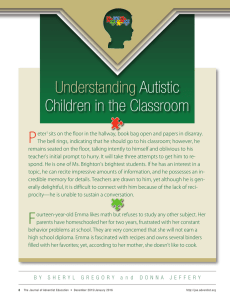 Understanding Autistic Children in the Classroom