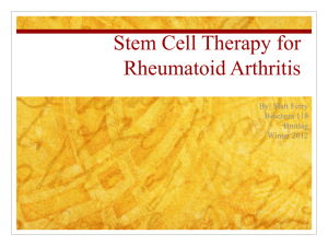 Matt Ferry - Stem Cell Therapy for Rheumatoid Arthritis