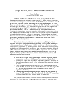 Europe, America, and the International Criminal Court