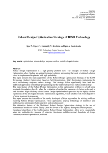 Robust Design Optimization Strategy of IOSO Technology