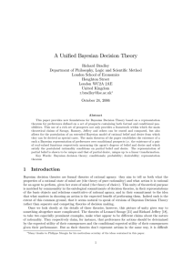 A Unified Bayesian Theory of Decision