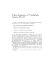 A short introduction to probability for statistics