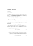 A review of some useful facts about random variables