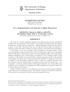 On $ell_1$ Regularization and Sparsity in High Dimensions