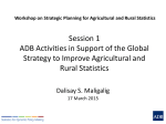 ADB Activities in Support of the Global Strategy to Improve Agricultural and Rural Statistics