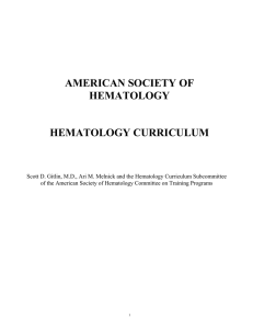 ASH Hematology Curriculum