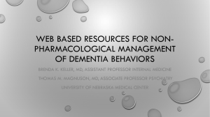 Web Based Resources For Non-pharmacological Management of Dementia Behaviors