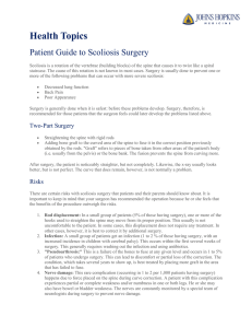 Patient Guide to Scoliosis Surgery