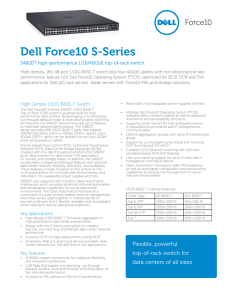 Dell Force10 S-Series - NetSolutionWorks.com