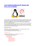 Cara Setting Konfigurasi PC Router dan Proxy Server Debian