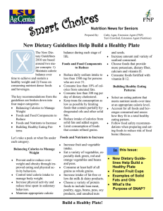 Volume Twenty - New Dietary Guidelines Help Build a Healthy Plate